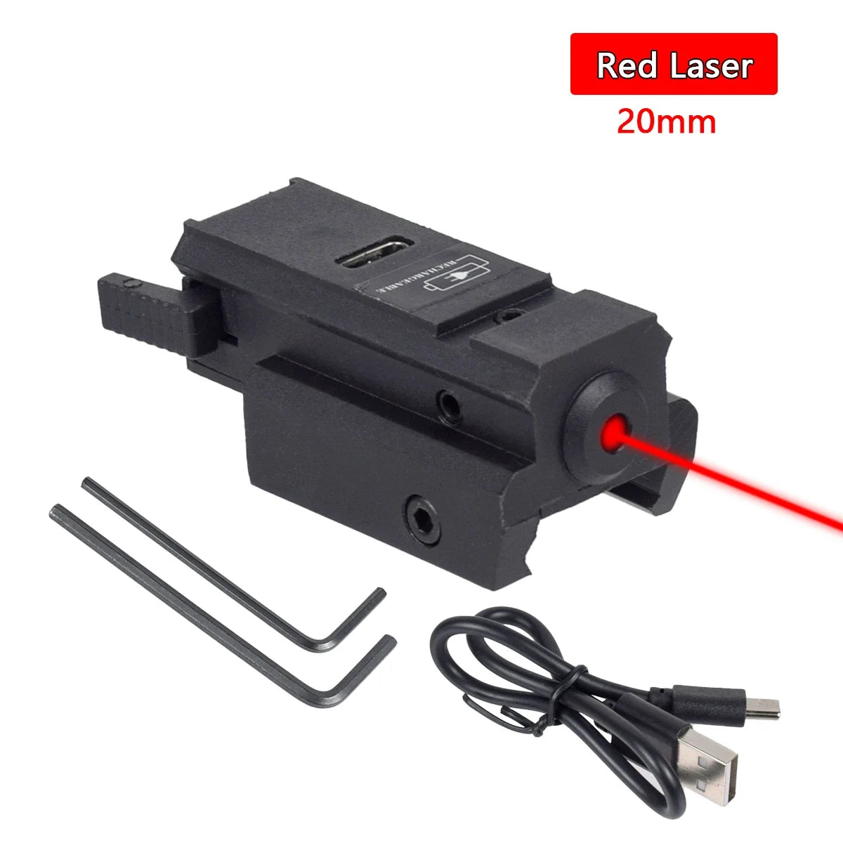 USB Charging Red Green Laser Sight Pointer Airsoft Power Pistol Laser For 11mm 20mm Rail G17 G19 Rechargeable Gun Laser