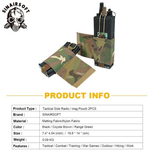 Tactical Vest Wingman V2 Ferro Style Elastic Radios Holder Bag Magazine Pouch FCPC V5 Airsoft Hunting Equipment Radio Side Pack