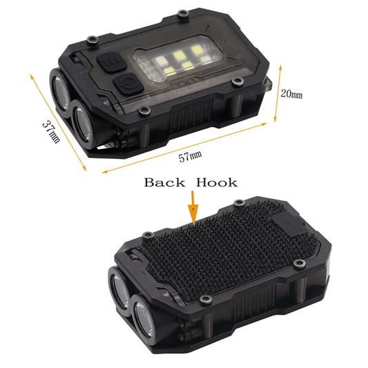 Outdoor EDC Portable Mini Light Camping Hiking Safety Flashing Light Strobe Light For Molle System 25mm Backpack Strap