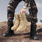 New Men High Quality Brand Leather Boots Tactical Desert Combat Boots Men's Outdoor Hiking Shoes Work Safty Ankle Boots