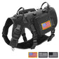 Durable Tactical Military Dog Harness Strong Nylon Pet Vest Working Dog Training Harness With 2 Bag 3 Flag For Small Large Dogs