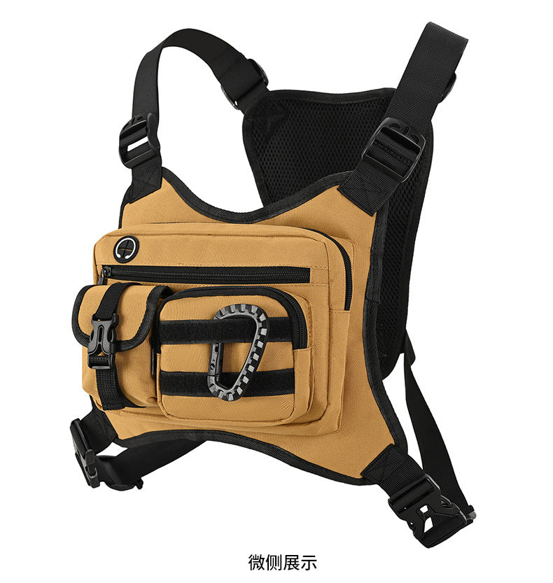 Outdoor Tactical Vest Multi-Functional Waterproof Wear-resistant Backpack Men's Tactical Chest Bag for Hunting Fishing Camping