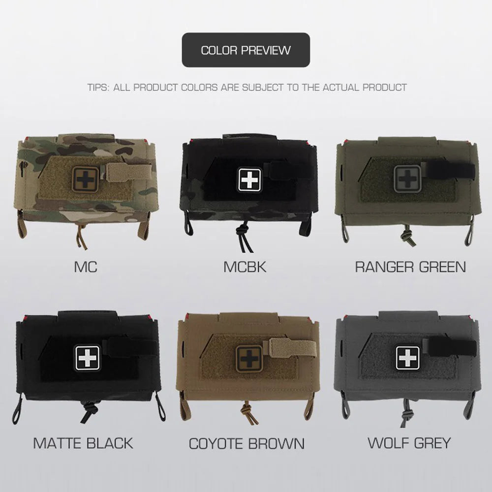 Camo Style MD2 Compact Trauma Kit Tactical IFAK Medical First Aid Pouch Outdoors Hunting Camping Patrol Survival Equipment