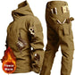 （Not A Set） RU Camo Waterproof and Warm Men's Winter Soft Shell Special Tactical Hooded Jacket Multi Pocket Tactical Pants