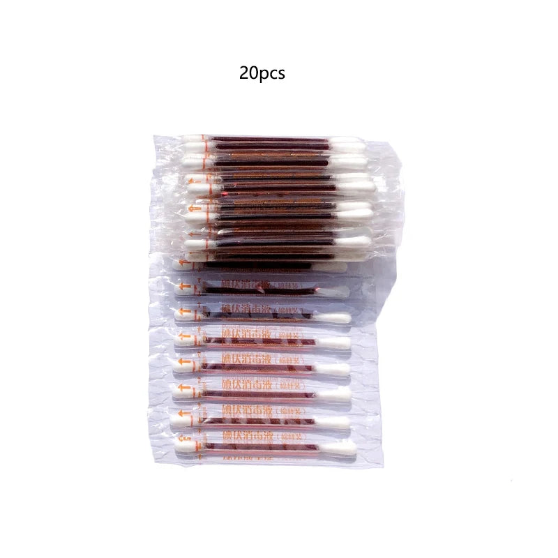 Iodophor Alcohol Disinfects Cotton Swabs Iodine Tincture Disinfects Wounds Cleans Outdoor Survival First Aid Care Supplies