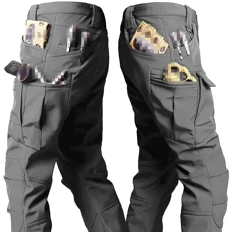 （Not A Set） RU Camo Waterproof and Warm Men's Winter Soft Shell Special Tactical Hooded Jacket Multi Pocket Tactical Pants