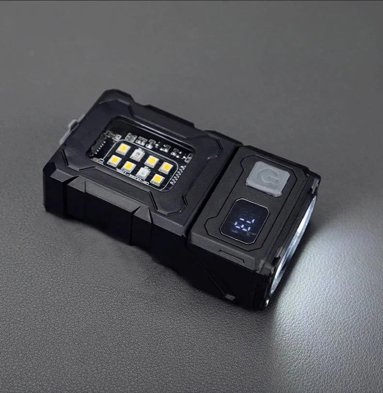 Multifunctional Ajustable Angle LED Flashlight Outdoors Tactical Portable Work Light Magnet USB Molle Backpack Camping Light