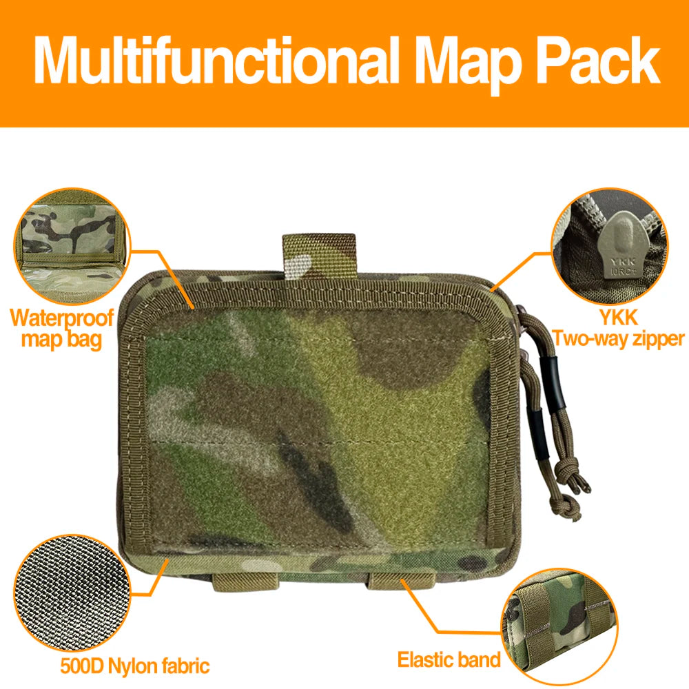 EMERSONGEARSA dmin Multi-Purpose Map Bag 500D Nylon Tactical Molle EDC Pouches Equipment Storage Bag