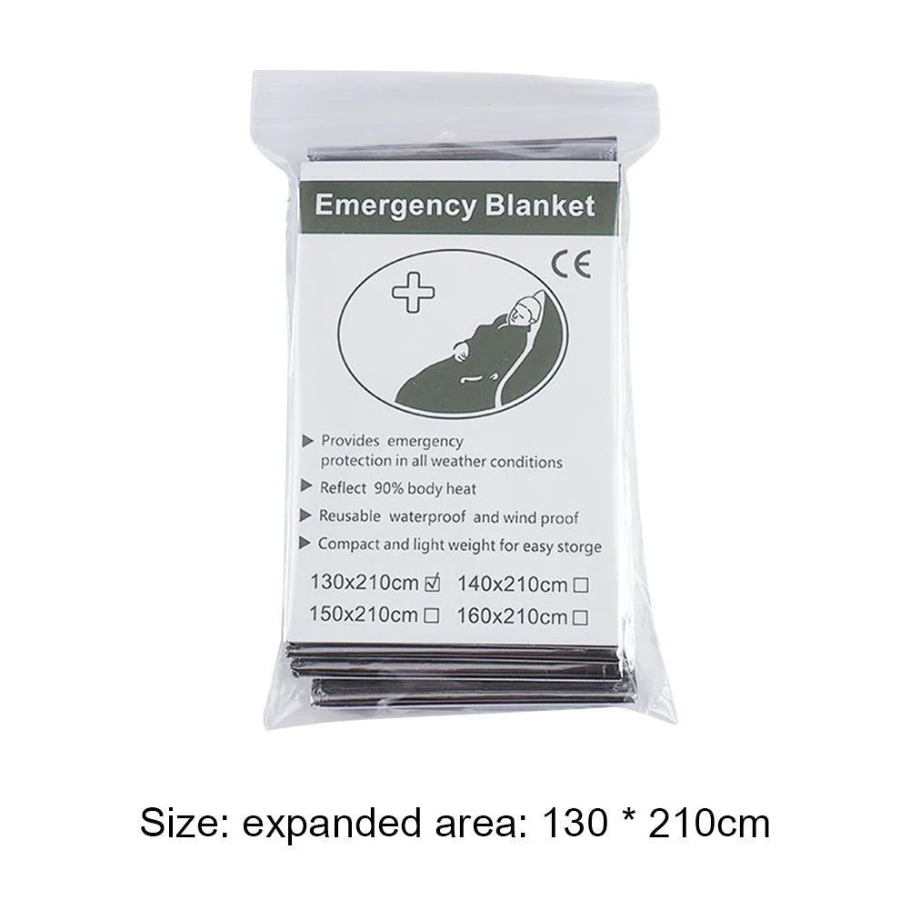 5-30pcs Outdoor Emergency Survival Blanket First Aid Rescue Kit Waterproof Waterproof Foil Thermal Camping  Blanket Hot