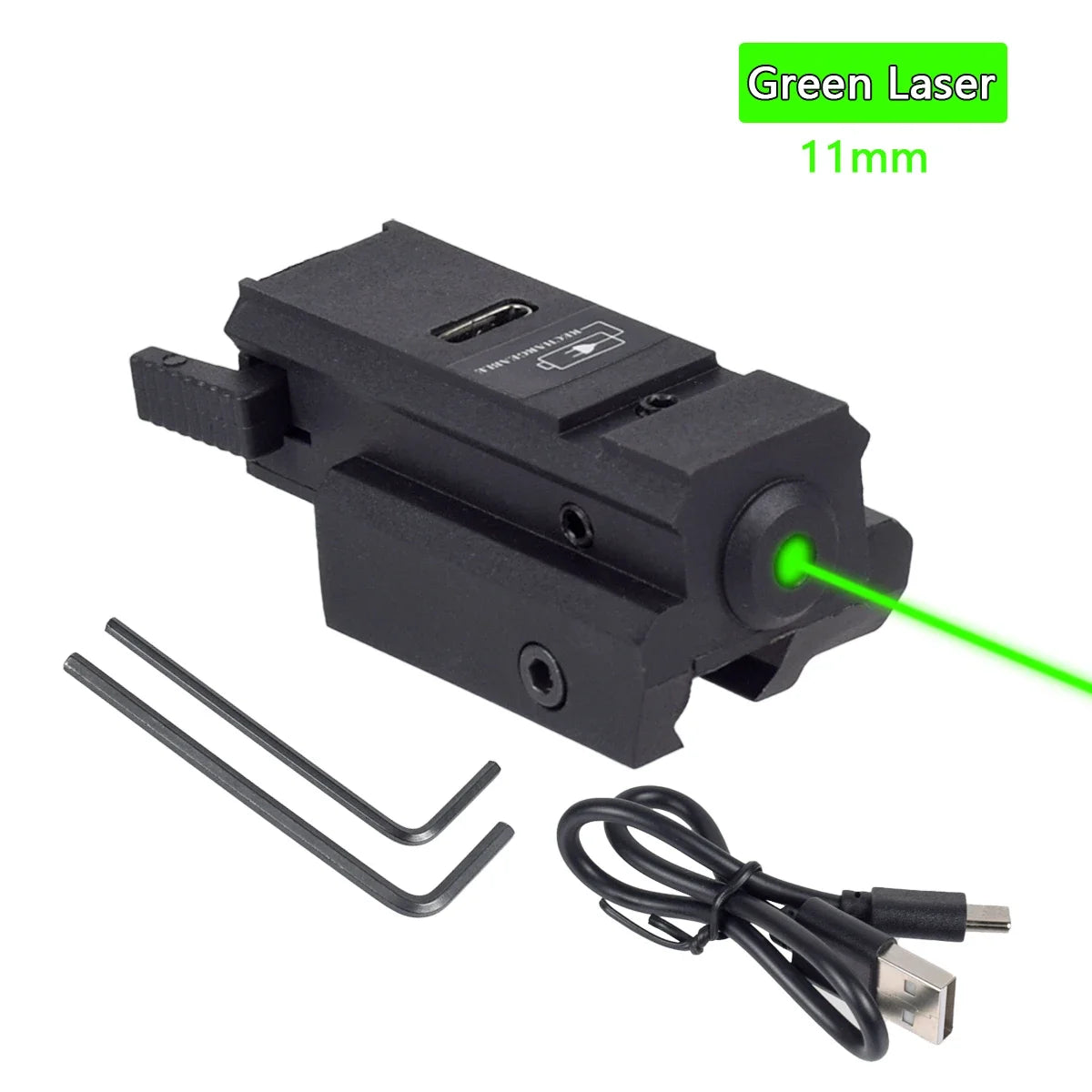 USB Charging Red Green Laser Sight Pointer Airsoft Power Pistol Laser For 11mm 20mm Rail G17 G19 Rechargeable Gun Laser