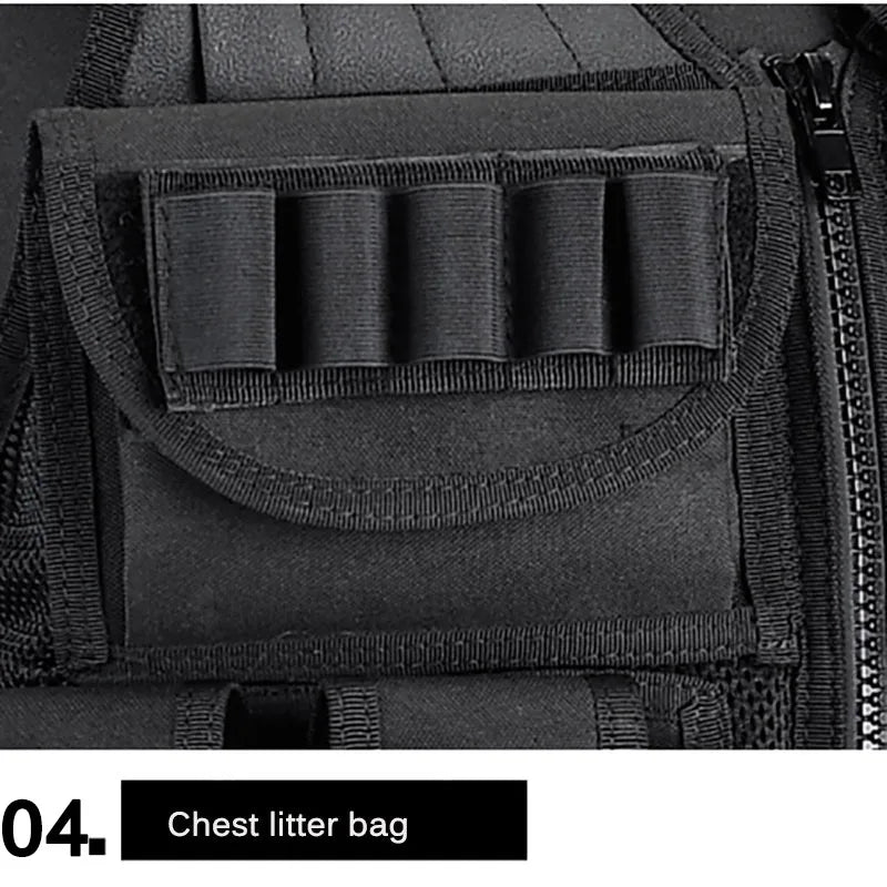 Adjustable Molle Tactical Vest Security Combat Body Armor Vests Security Hunting Army Outdoor CS Game Airsoft Training Jacket