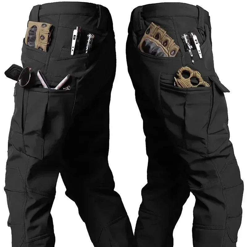 （Not A Set） RU Camo Waterproof and Warm Men's Winter Soft Shell Special Tactical Hooded Jacket Multi Pocket Tactical Pants