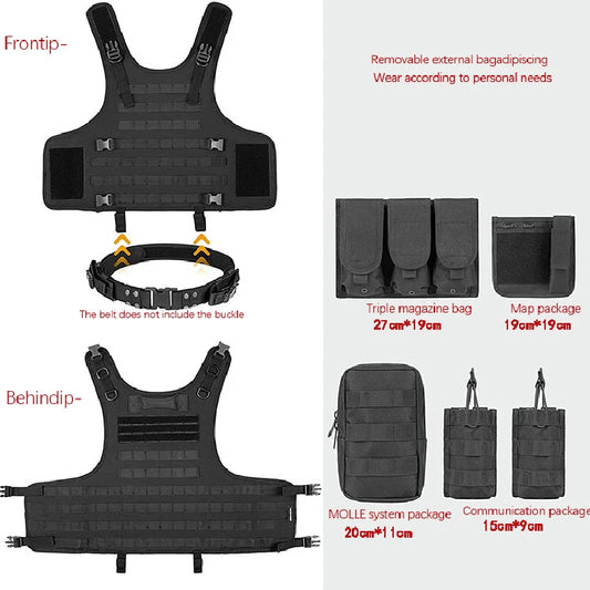 Military tactics Vest Flat Vehicle Swat Fishing and Hunting Equipment Military Army Armored Police Vest CS Painted Bullet Vest