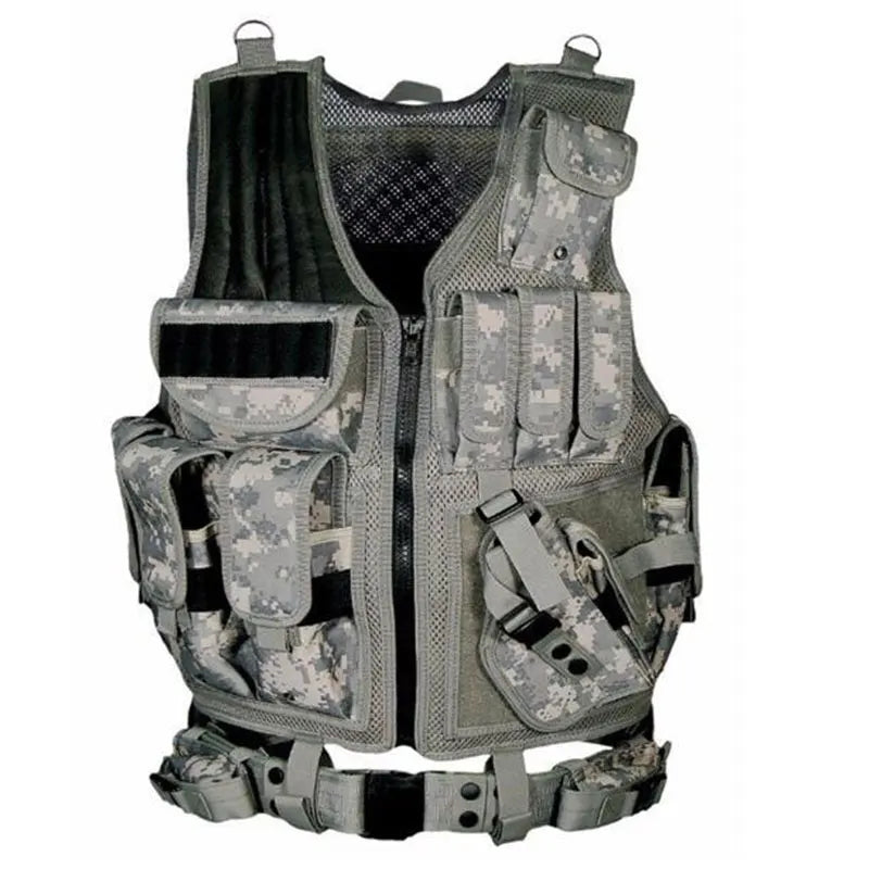 Adjustable Molle Tactical Vest Security Combat Body Armor Vests Security Hunting Army Outdoor CS Game Airsoft Training Jacket