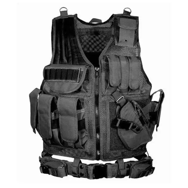 Adjustable Molle Tactical Vest Security Combat Body Armor Vests Security Hunting Army Outdoor CS Game Airsoft Training Jacket