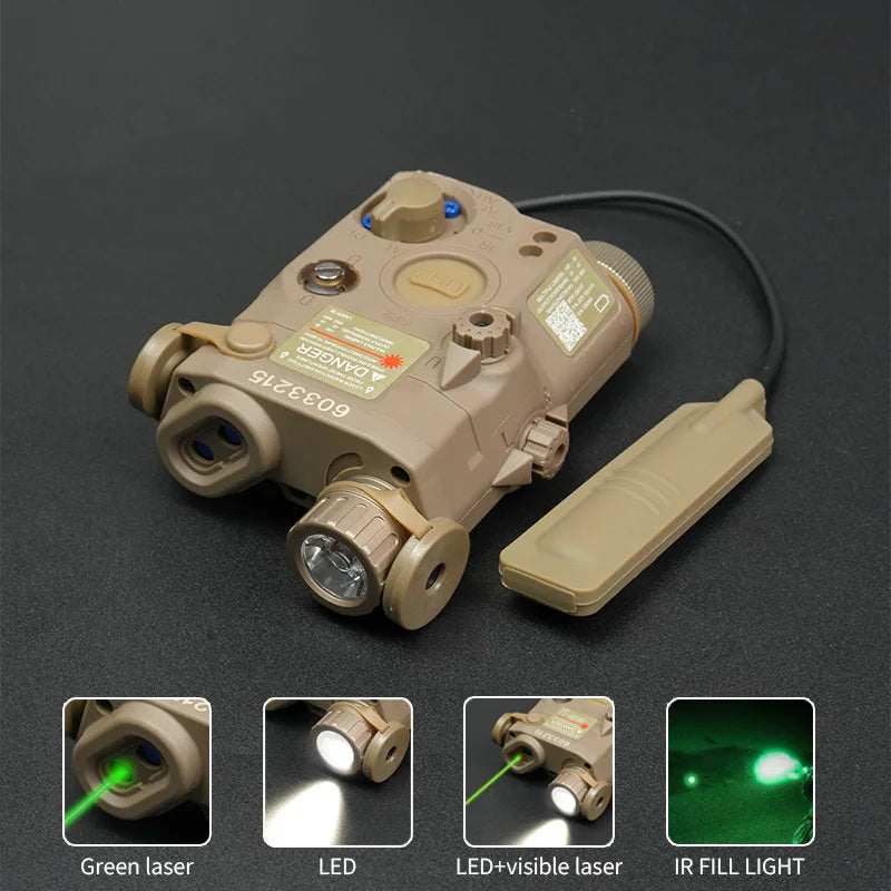 US Warehouse Tactical PEQ15 Green Red laser Airsoft PEQ-15 IR Laser OR  IR Fill Light version Aiming Pointer IR Laser Flashlight