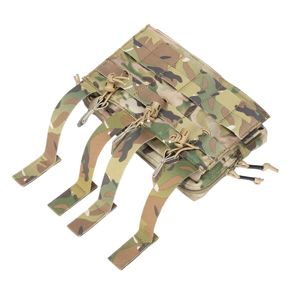 Tactical Molle Pouch with Triple Magazine Pouch Open-Top Mag Pouches Universal Cartridge Holder Accessories Bag