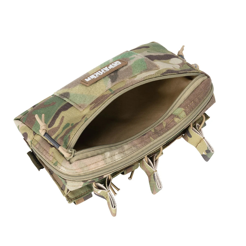 Tactical Molle Pouch with Triple Magazine Pouch Open-Top Mag Pouches Universal Cartridge Holder Accessories Bag