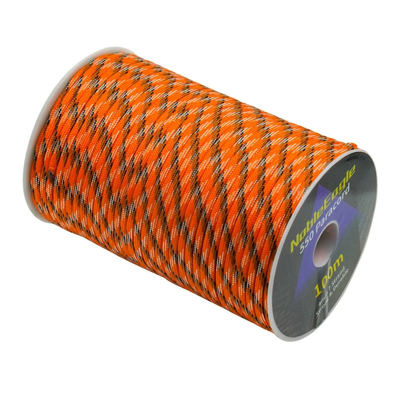 Military 550 Paracord Rope 100M 50M 31M 7 Strand 4mm Parachute Cord Outdoor Camping Survival Gear DIY Bracelet Tent Line