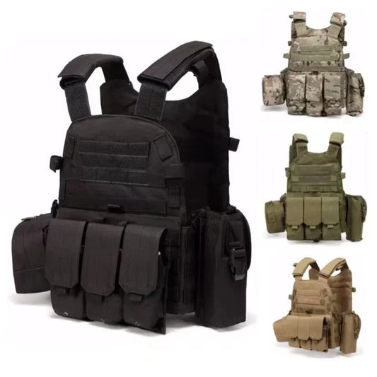 6094 Military Tactical Vest Body Armor Combat Army CS Gear Hunting Plate Carrier Airsoft Accessories Wargame Pouch Molle Vest
