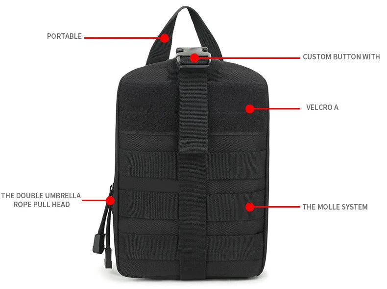 Hot!Tactical Hunting EDC Molle Pouch Outdoor Survival Emergency Medical Kit IFAK Waist Pack Bag First aid kit Hiking Accessories