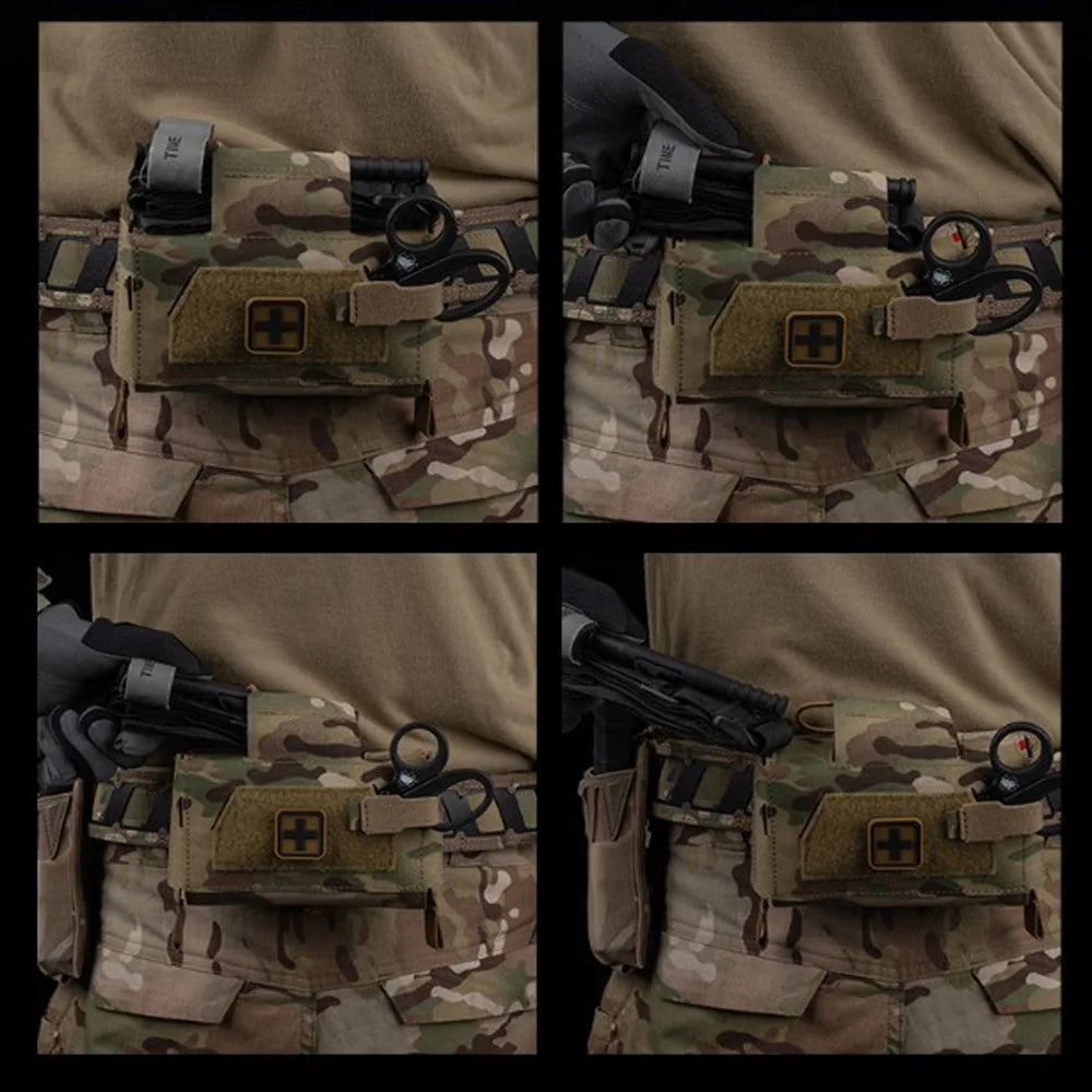 Camo Style MD2 Compact Trauma Kit Tactical IFAK Medical First Aid Pouch Outdoors Hunting Camping Patrol Survival Equipment