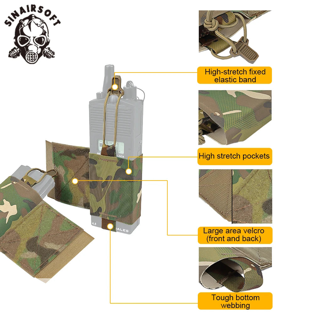 Tactical Vest Wingman V2 Ferro Style Elastic Radios Holder Bag Magazine Pouch FCPC V5 Airsoft Hunting Equipment Radio Side Pack