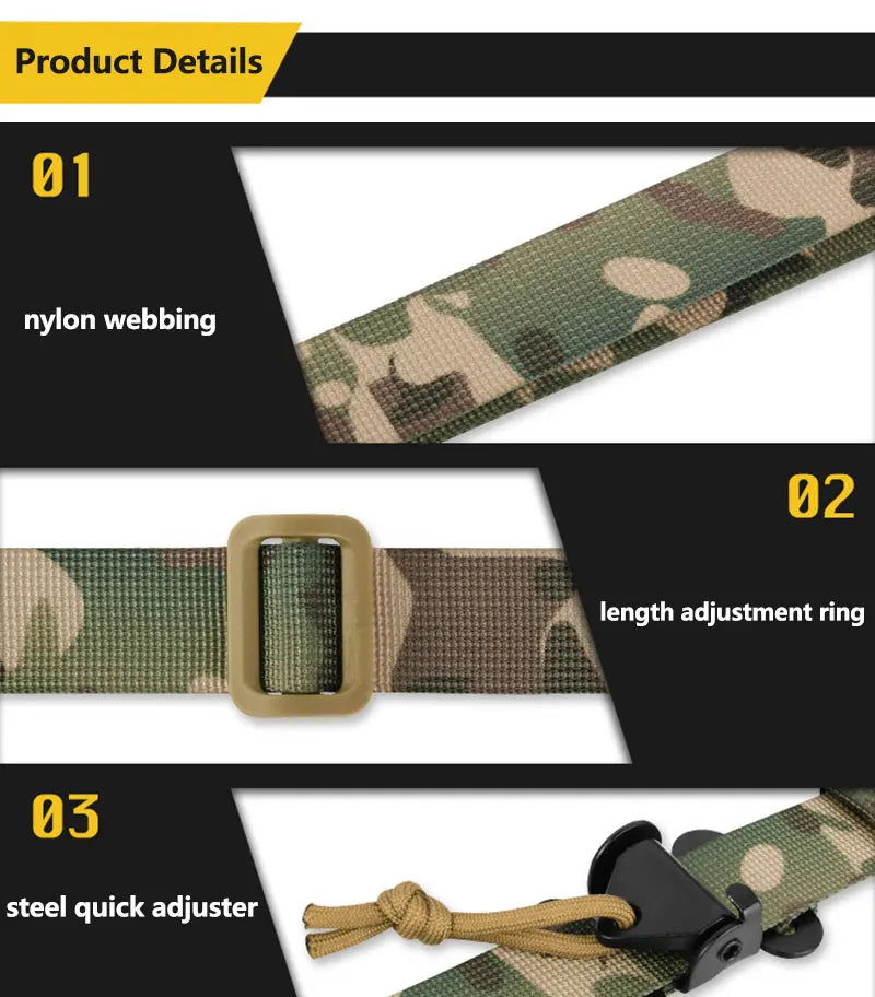 Tactical Rifle Strap 2 Point Sling Shotgun Belt Quick Adjustable Gun Sling Padded Shooting Shoulder Straps Hunting Accessories