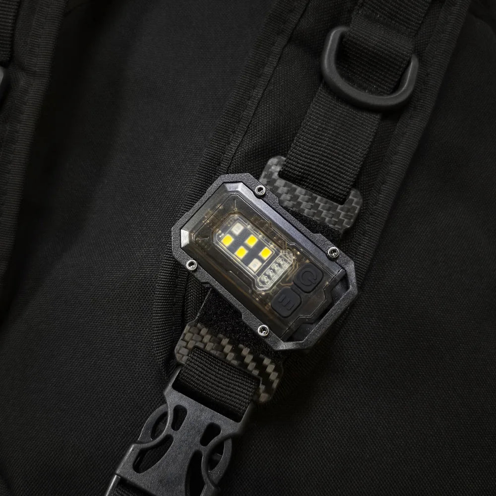 Outdoor EDC Portable Mini Light Camping Hiking Safety Flashing Light Strobe Light For Molle System  25mm Backpack Strap