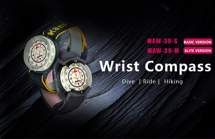 WristBand sighting compass, water proof, Light weight outdoors trekking ,hunting, hiking / with extra powerful luminous compass