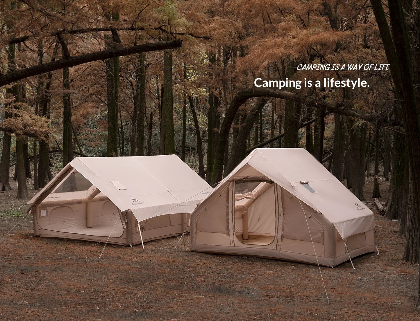MOUNTAINHIKER Extra Large 3-6 Person Inflatable Family Camping Tent with High-Quality Windproof and Spacious Interior