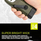 LED Flashlight Hand Crank Solar Powered Rechargeable Survival Gear Self Powered Charging Torch Dynamo for Fishing Boating Hiking