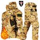 （Not A Set） RU Camo Waterproof and Warm Men's Winter Soft Shell Special Tactical Hooded Jacket Multi Pocket Tactical Pants