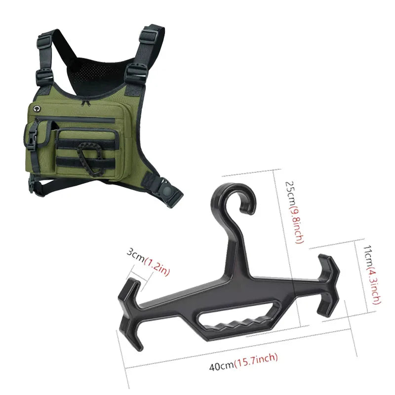 Outdoor Tactical Vest Multi-Functional Waterproof Wear-resistant Backpack Men's Tactical Chest Bag for Hunting Fishing Camping