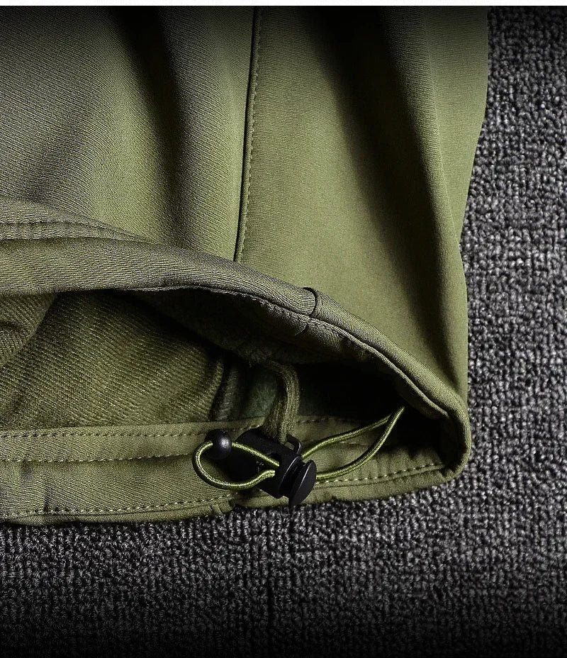 （Not A Set） RU Camo Waterproof and Warm Men's Winter Soft Shell Special Tactical Hooded Jacket Multi Pocket Tactical Pants