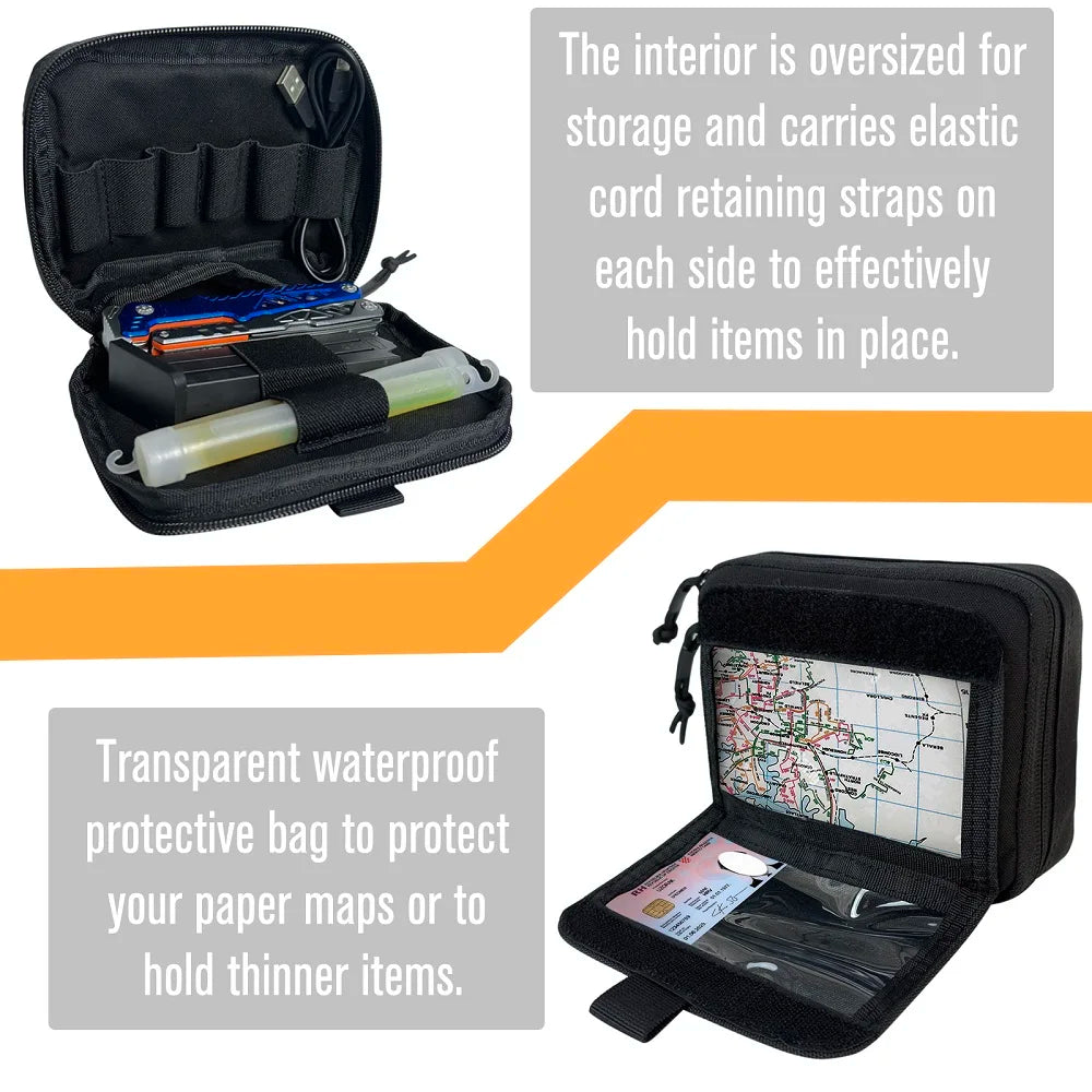 EMERSONGEARSA dmin Multi-Purpose Map Bag 500D Nylon Tactical Molle EDC Pouches Equipment Storage Bag