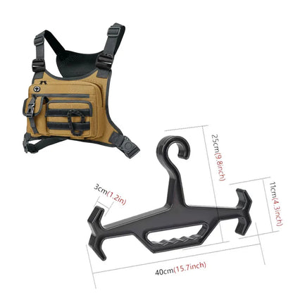 Outdoor Tactical Vest Multi-Functional Waterproof Wear-resistant Backpack Men's Tactical Chest Bag for Hunting Fishing Camping