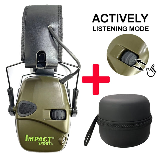 Active Hunting Tactical Earmuff with Case for Shooting Electronic Hearing protection Headset Noise Reduction hunting headphone