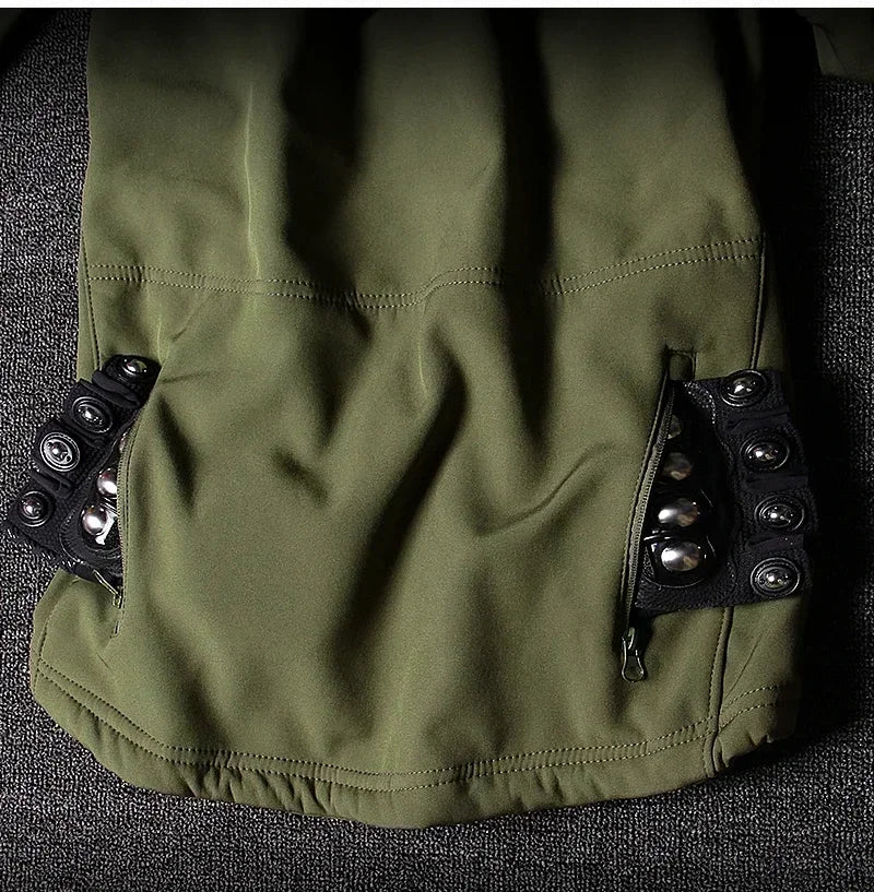 （Not A Set） RU Camo Waterproof and Warm Men's Winter Soft Shell Special Tactical Hooded Jacket Multi Pocket Tactical Pants