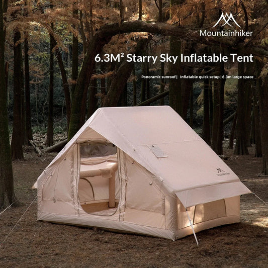 MOUNTAINHIKER Extra Large 3-6 Person Inflatable Family Camping Tent with High-Quality Windproof and Spacious Interior