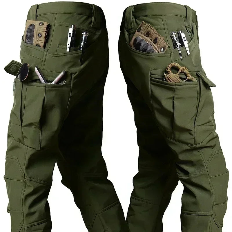 （Not A Set） RU Camo Waterproof and Warm Men's Winter Soft Shell Special Tactical Hooded Jacket Multi Pocket Tactical Pants