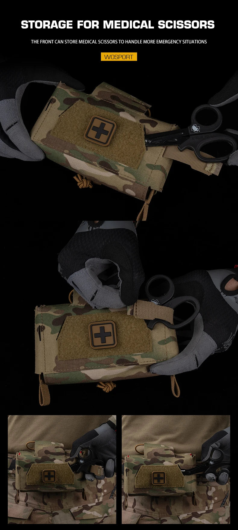 Tactical  MD2 Compact Medical Pouch V3 IFAK First Aid Trauma Kit Outdoors Hunting Camping Patrol Survival Equipment