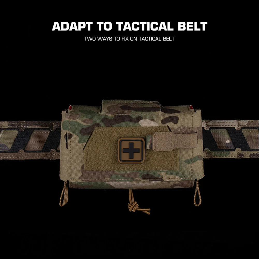 Camo Style MD2 Compact Trauma Kit Tactical IFAK Medical First Aid Pouch Outdoors Hunting Camping Patrol Survival Equipment