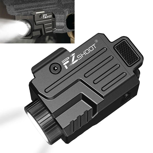 EZshoot Tactical Flashlight 800 Lumens LED Light Compatible with Pistol Picatinny and GL Rails USB Rechargeable Strobe Mode