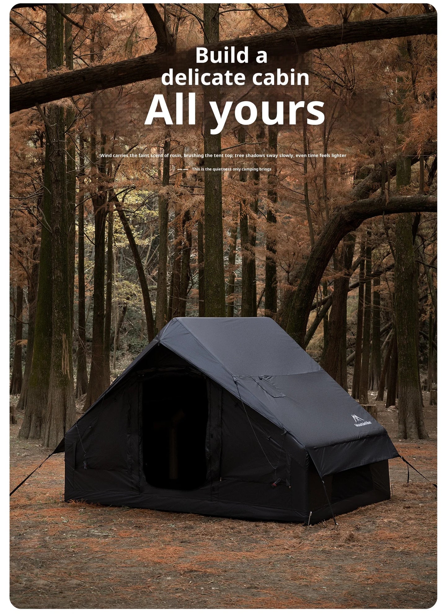 MOUNTAINHIKER Extra Large 3-6 Person Inflatable Family Camping Tent with High-Quality Windproof and Spacious Interior