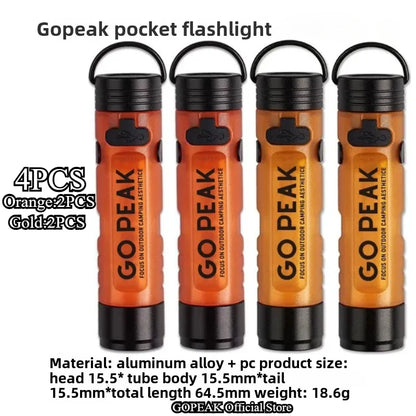 GOPEAK Pocket Mini Flashlight Outdoor Key Clip Cap Ambient Led Long Endurance Disaster Relief Emergency 5050 Small Light