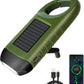 LED Flashlight Hand Crank Solar Powered Rechargeable Survival Gear Self Powered Charging Torch Dynamo for Fishing Boating Hiking