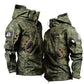 （Not A Set） RU Camo Waterproof and Warm Men's Winter Soft Shell Special Tactical Hooded Jacket Multi Pocket Tactical Pants