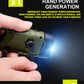 LED Flashlight Hand Crank Solar Powered Rechargeable Survival Gear Self Powered Charging Torch Dynamo for Fishing Boating Hiking