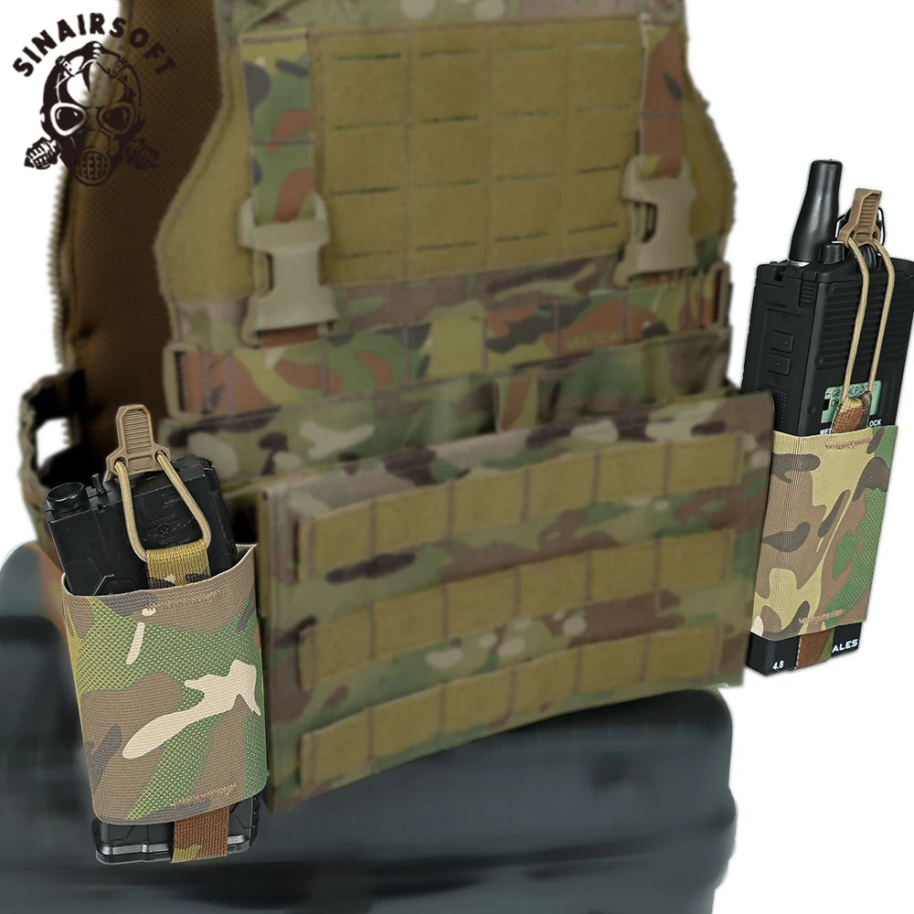 Tactical Vest Wingman V2 Ferro Style Elastic Radios Holder Bag Magazine Pouch FCPC V5 Airsoft Hunting Equipment Radio Side Pack